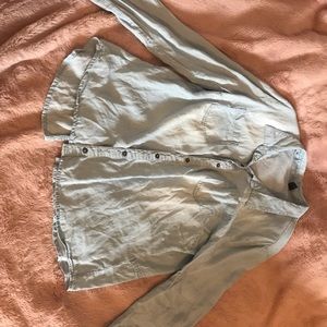 Windsor button up denim light blue shirt